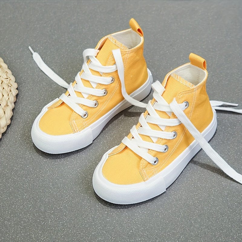 Pavoco Kinder Schuhe Gelb / 20 Robuste High-Top Sneakers für Kinder rutschfest atmungsaktiv ideal für Outdoor