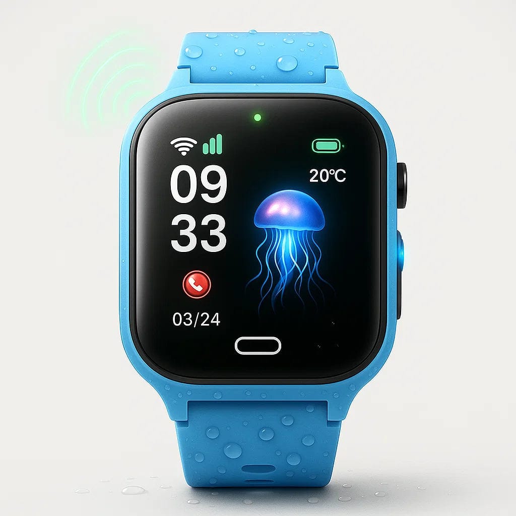 Pavoco Kinder-Smartwatches Blau Wasserdichte Kinder Smartwatch mit GPS leicht und Kamera 4G