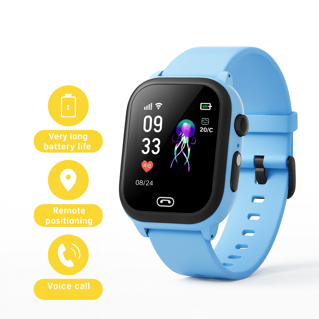 Pavoco Kinder-Smartwatches Wasserdichte Kinder Smartwatch mit GPS leicht und Kamera 4G