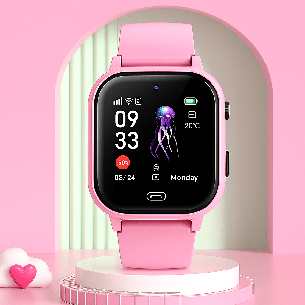 Pavoco Kinder-Smartwatches Wasserdichte Kinder Smartwatch mit GPS leicht und Kamera 4G