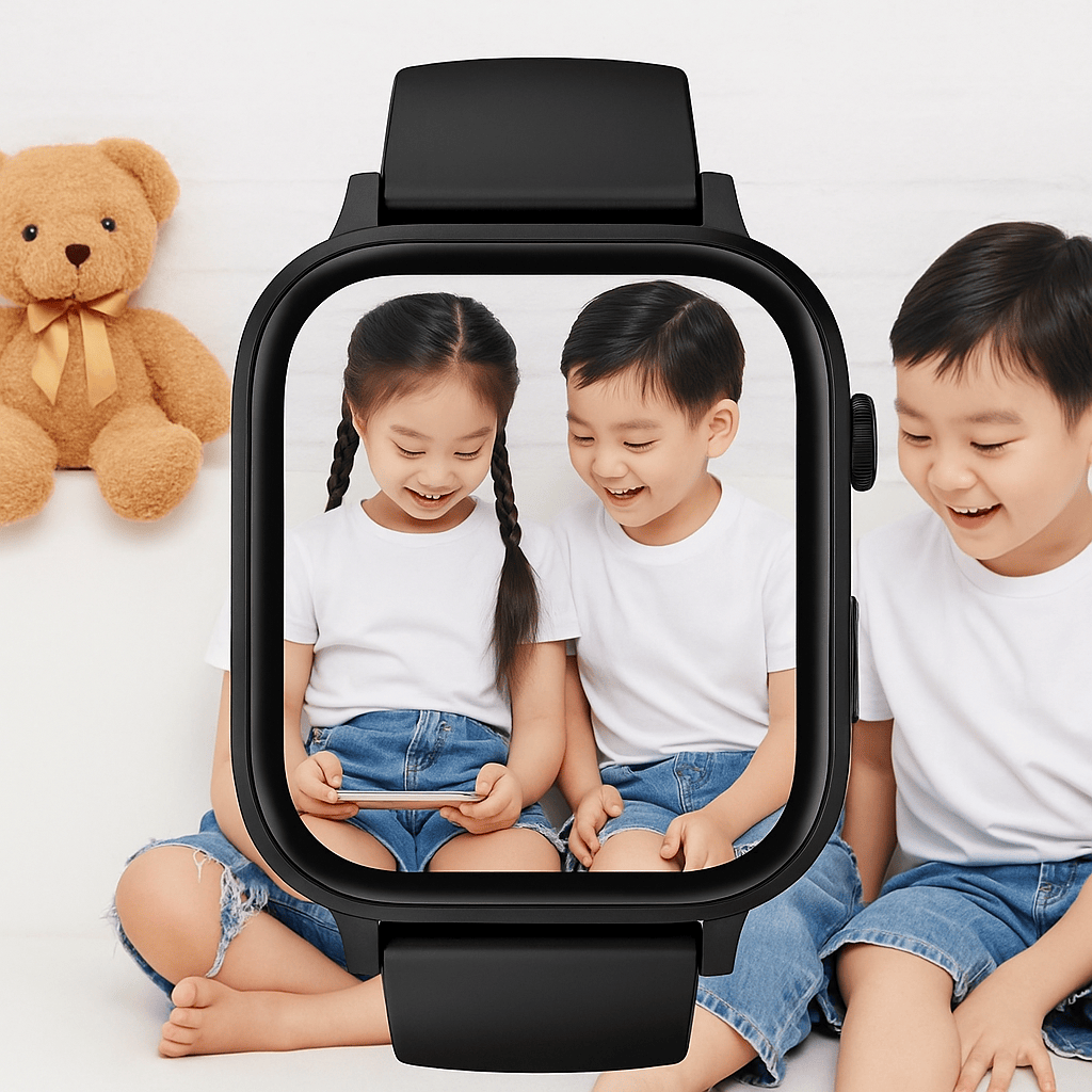 Pavoco Kinder-Smartwatches Wasserdichte Kinder Smartwatch mit GPS leicht und Kamera 4G