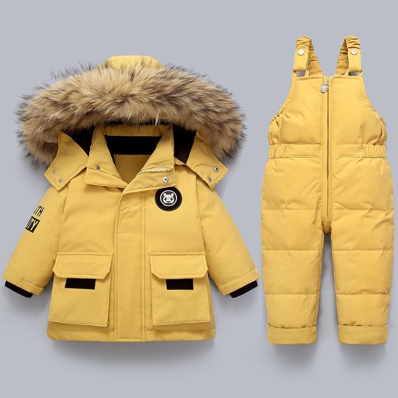 Pavoco Kinderjacken Gelb / 80 Warm gefütterte Kinderjacke für Kinder kuschelig winterfest mit Overall