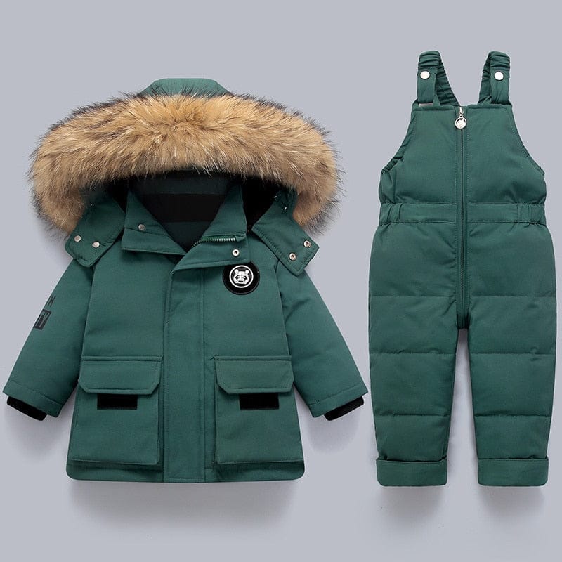 Pavoco Kinderjacken Grün / 80 Warm gefütterte Kinderjacke für Kinder kuschelig winterfest mit Overall