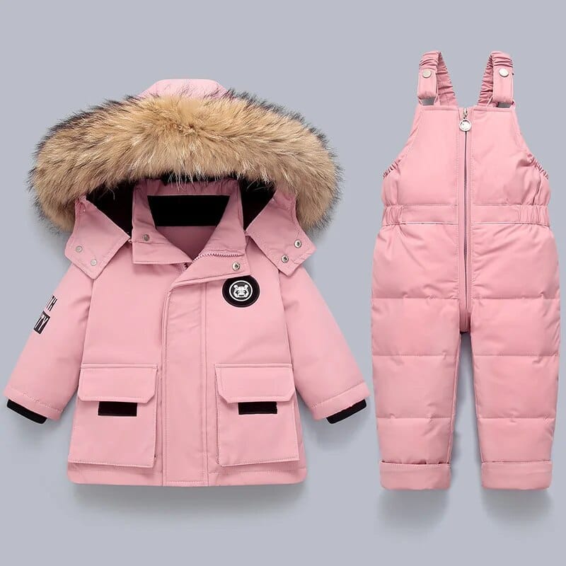 Pavoco Kinderjacken Rosa / 80 Warm gefütterte Kinderjacke für Kinder kuschelig winterfest mit Overall
