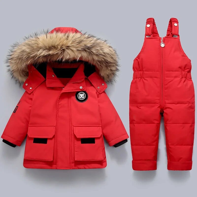 Pavoco Kinderjacken Rot / 80 Warm gefütterte Kinderjacke für Kinder kuschelig winterfest mit Overall