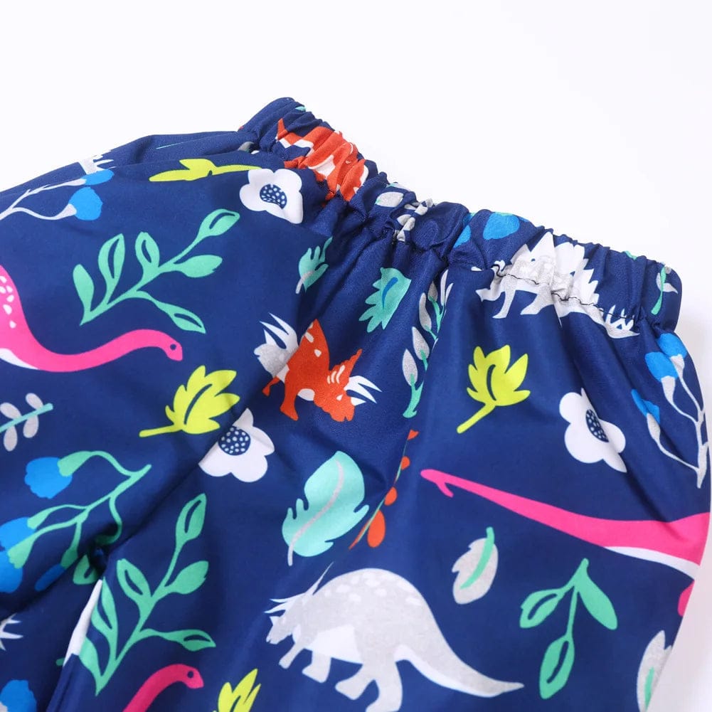 Pavoco Kinderregenjacken Bunte Regenjacke für Kinder mit Dinosaurier Motiv kapuzenschnitt wasserabweisend