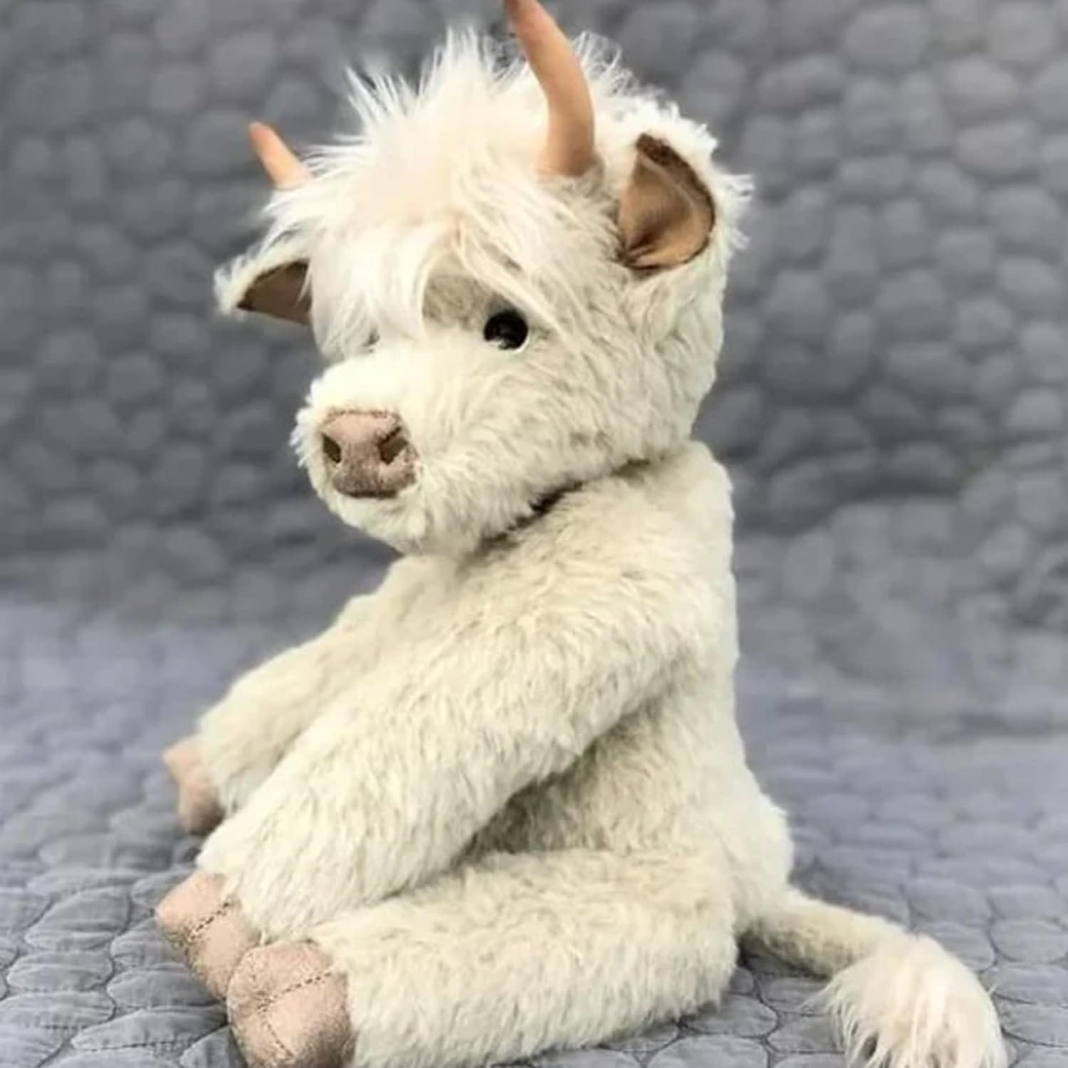 Pavoco Kissen & Polster Weiß Weiches Kuschelkissen für Kinder Plüsch 40x40 handgefertigt rustikal charmant