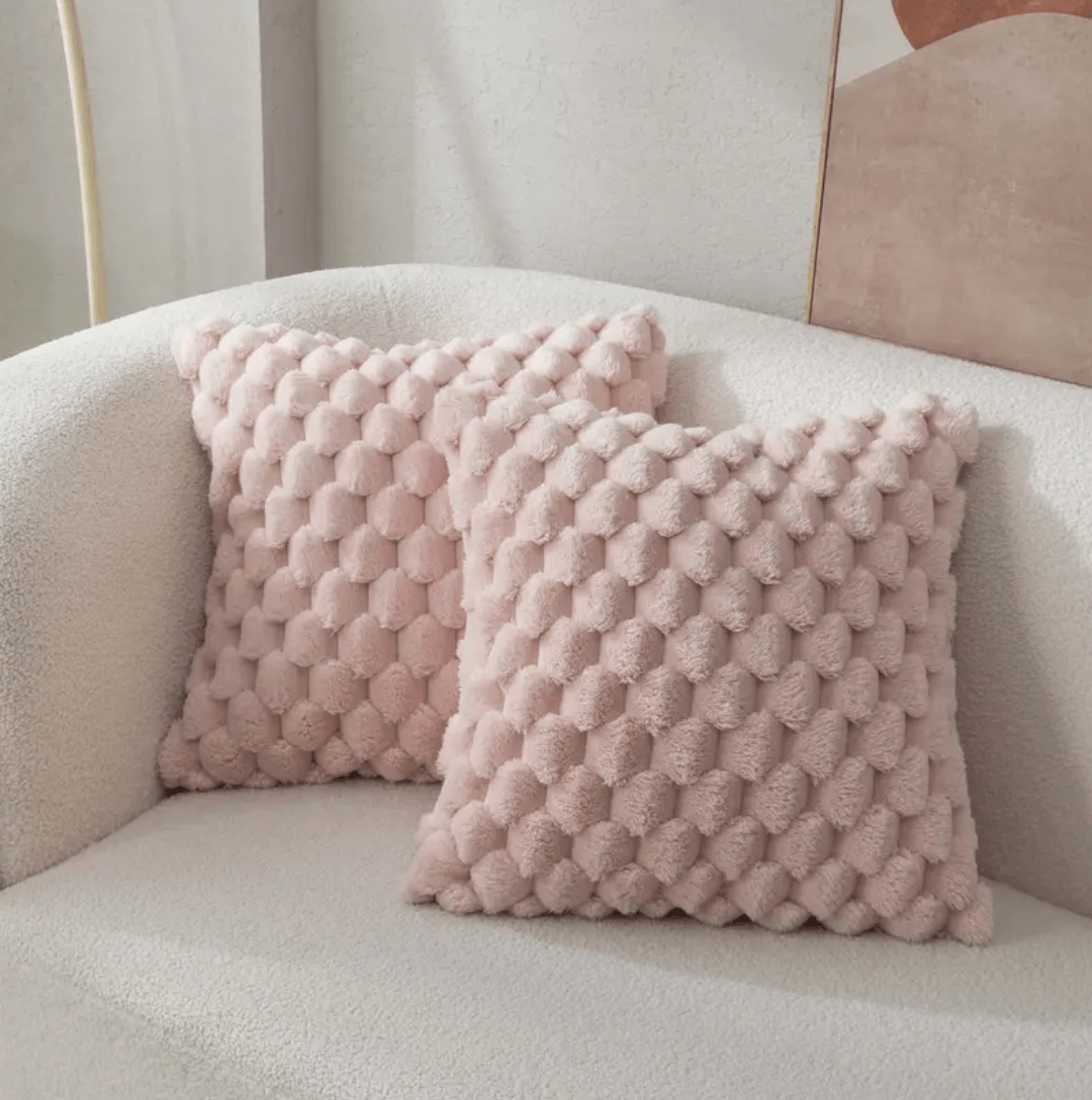 Pavoco Kissen Rosa Kuscheliges Plüschkissen für Unisex weich pflegeleicht vielseitig 50x50 cm