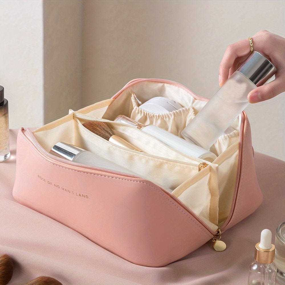 Pavoco Kosmetik- und Make-up-Zubehör Luxuriöser Make up Organizer für Damen kompakt wasserabweisend ideal für Reisen