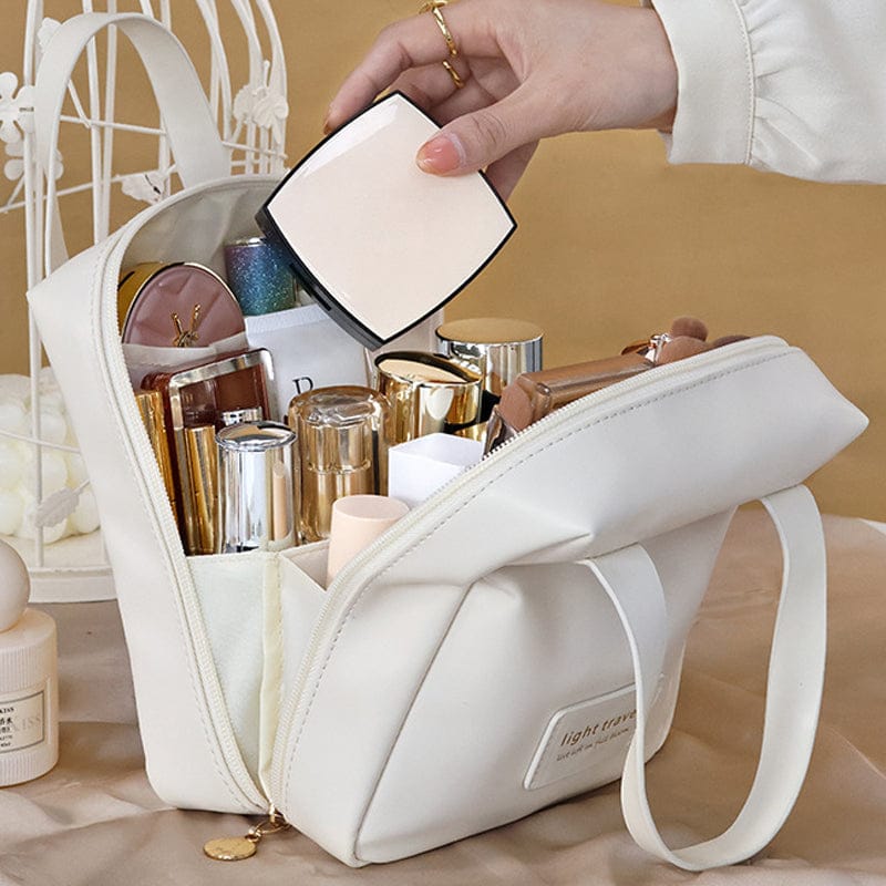 Pavoco Kosmetiktaschen Praktische Kosmetiktasche Damen leicht tragbar aus PU-Leder vielseitig für Reisen