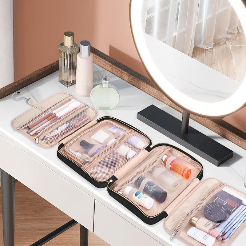 Pavoco Kosmetiktaschen Praktische Kosmetiktasche für Damen hängend wasserabweisend kompakt vielseitig