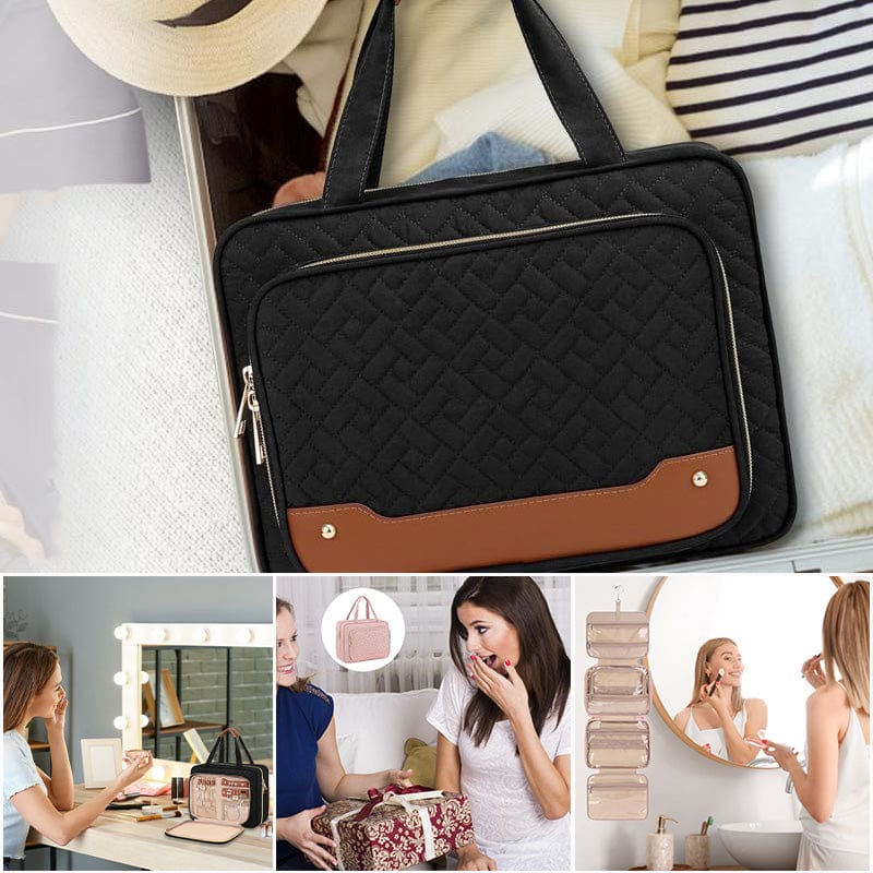 Pavoco Kosmetiktaschen Praktische Kosmetiktasche für Damen hängend wasserabweisend kompakt vielseitig