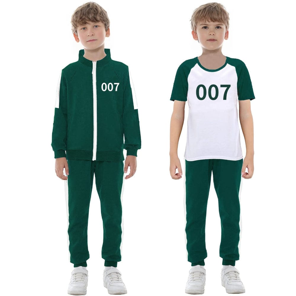 Pavoco Kostüme 007 / S Bequemes Kinderkostüm Trainingsanzug-Set Unisex 3-teilig für Karneval und Alltag