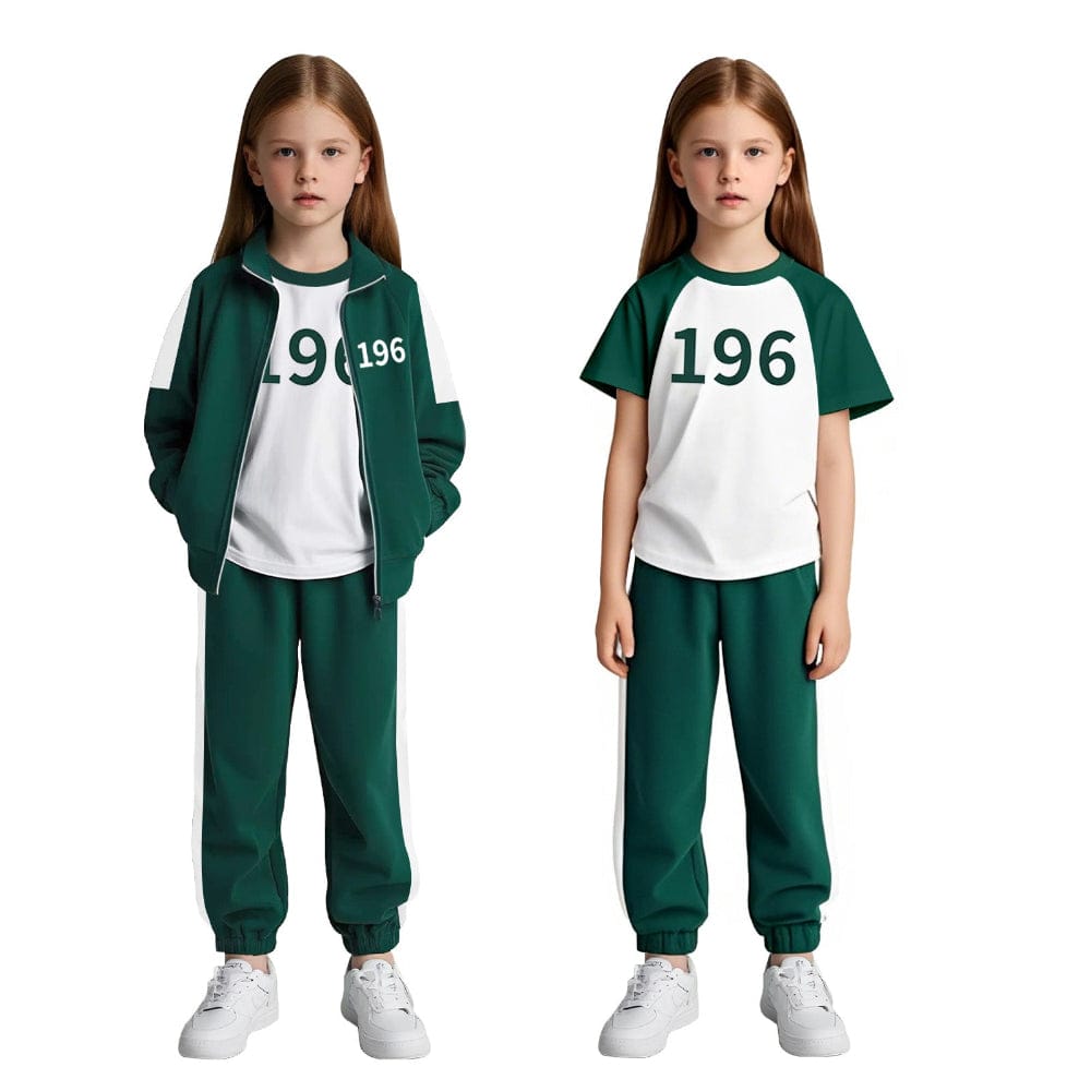 Pavoco Kostüme 196 / S Bequemes Kinderkostüm Trainingsanzug-Set Unisex 3-teilig für Karneval und Alltag