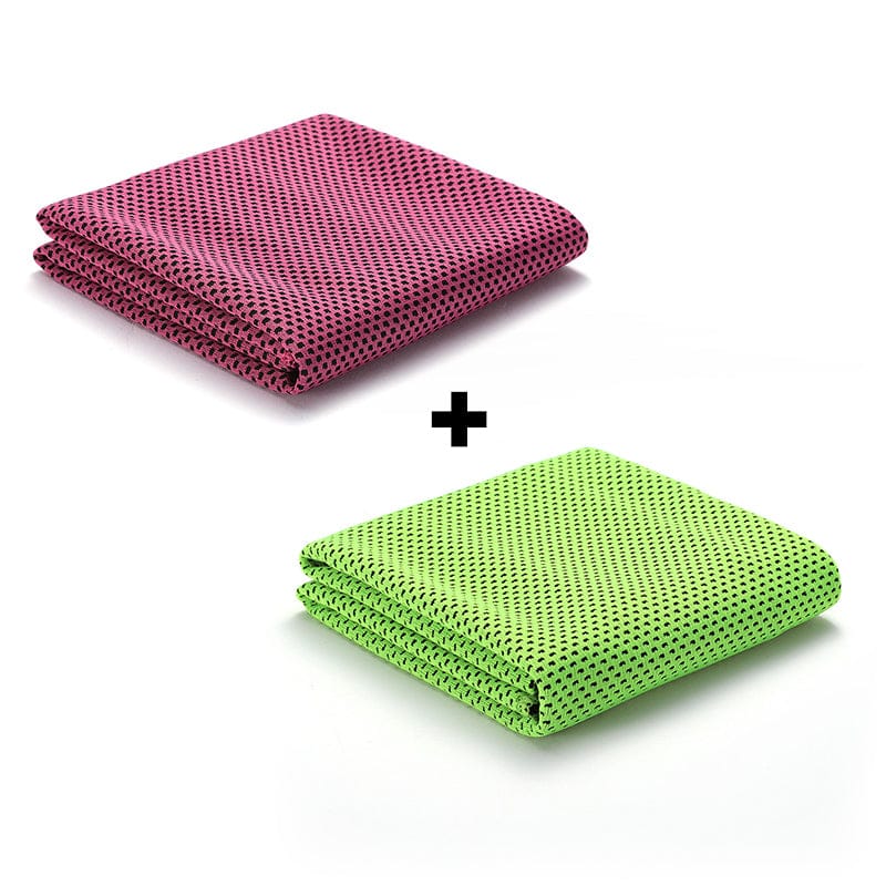 Pavoco Kühltücher grün+rosarot Atmungsaktives Kühltuch für Unisex Sportler schnell trocknend leicht Polyester
