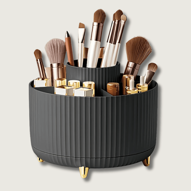 Pavoco Makeup-Organisationsprodukte Stilvoller Make Up Organizer für Damen drehbar Kunststoff 5 Fächer kompakt