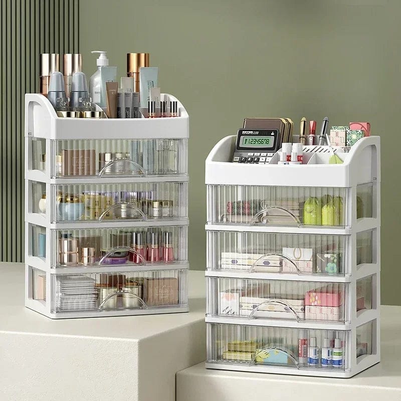 Pavoco Makeup-Organizer Eleganter Make-up-Organizer für Damen transparent Acryl vielseitig