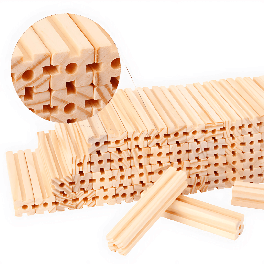 Pavoco Puppenhäuser & Spielsets Kreativer Puppenhaus Bausatz für Kinder aus Holz interaktiv nachhaltig fördert Feinmotorik