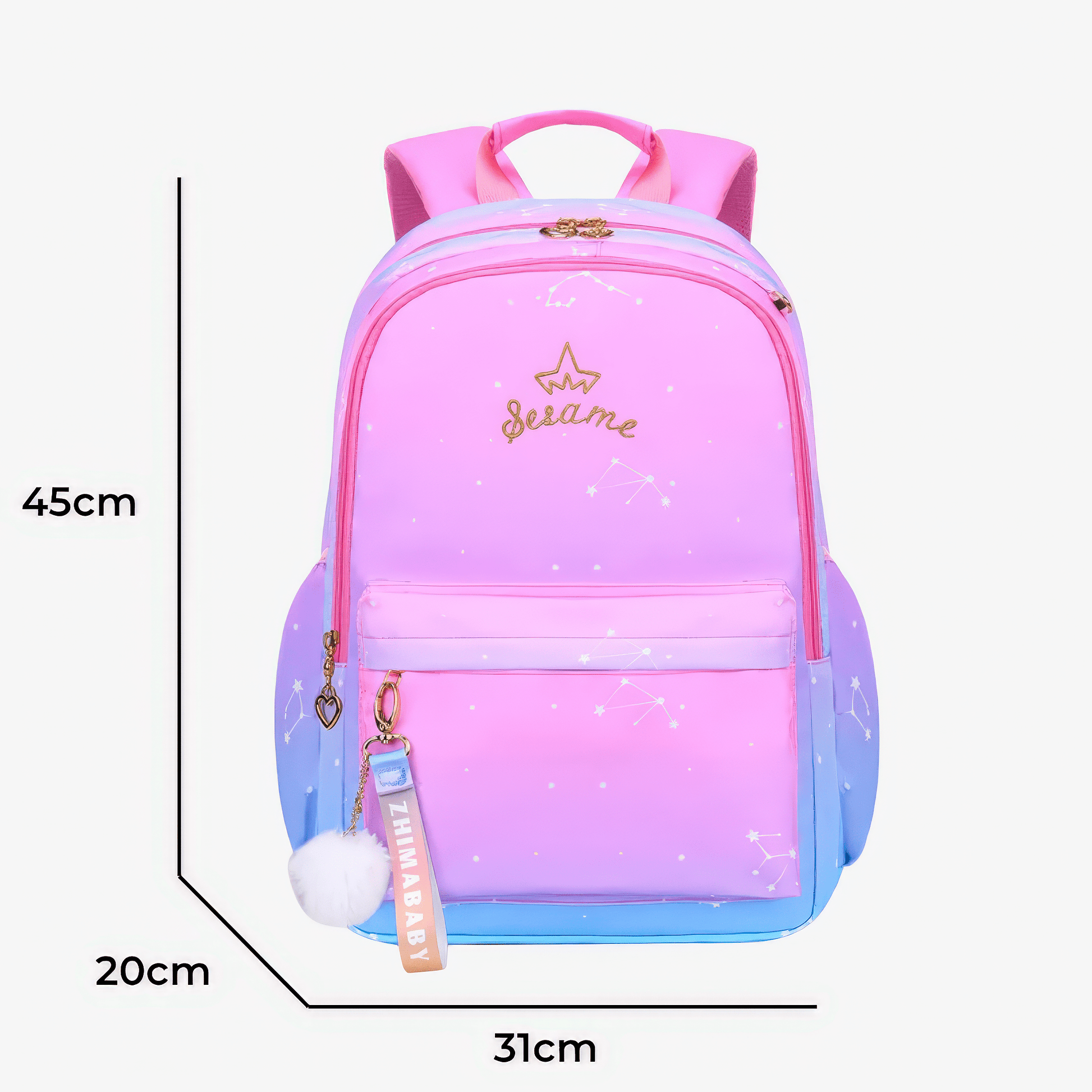 Pavoco Rucksäcke Himmelblau Lior | orthopädischer Schulrucksack für Mädchen leicht
