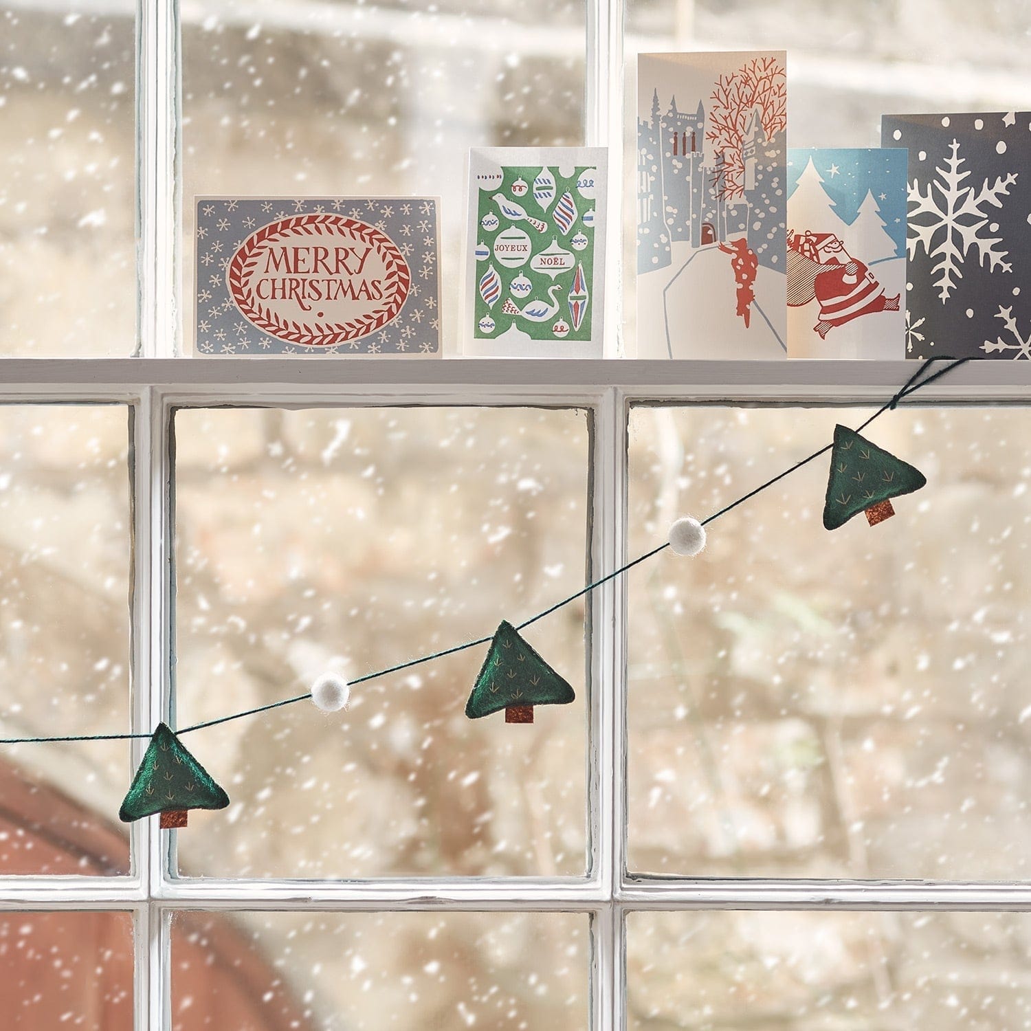 Pavoco Saisonale Dekoration Default Verspielte Filzgirlande Weihnachten vielseitig dekorativ innen