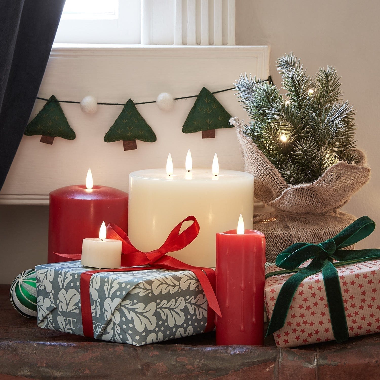 Pavoco Saisonale Dekoration Default Verspielte Filzgirlande Weihnachten vielseitig dekorativ innen