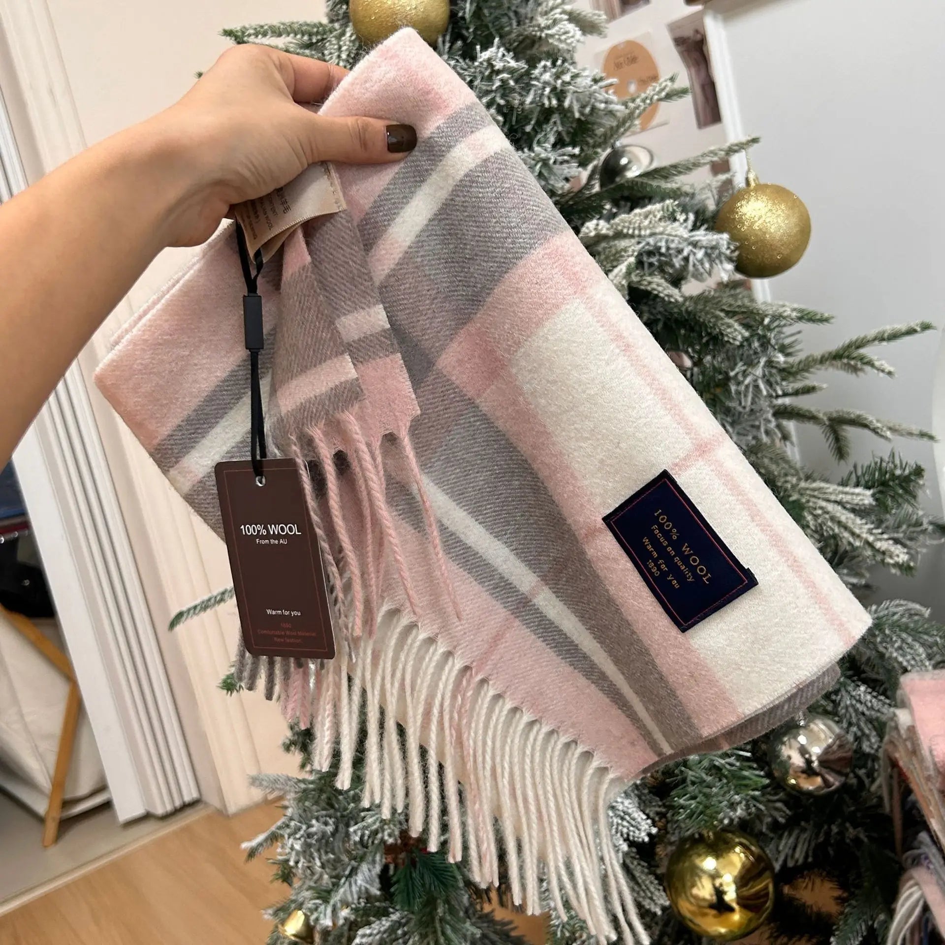 Pavoco Schals & Tücher 6 Eleganter Wollschal für Unisex warm vielseitig Winter aus 100 % Wolle