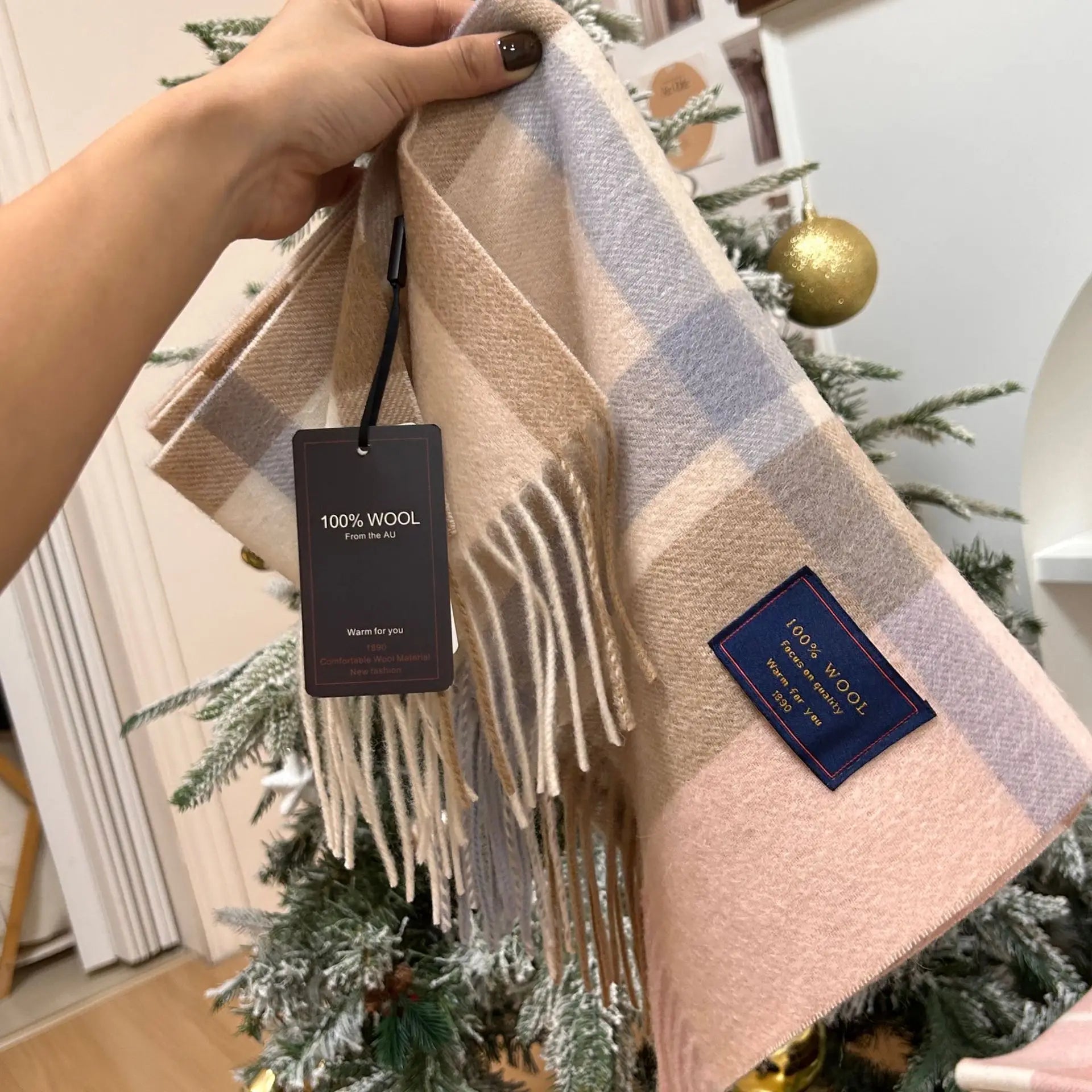 Pavoco Schals & Tücher 7 Eleganter Wollschal für Unisex warm vielseitig Winter aus 100 % Wolle