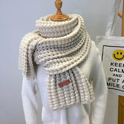 Pavoco Schals & Tücher Beige / Einheitsgröße Extra Dicker Grobstrick Schal für Damen Warm Vielseitig Winter Wolle