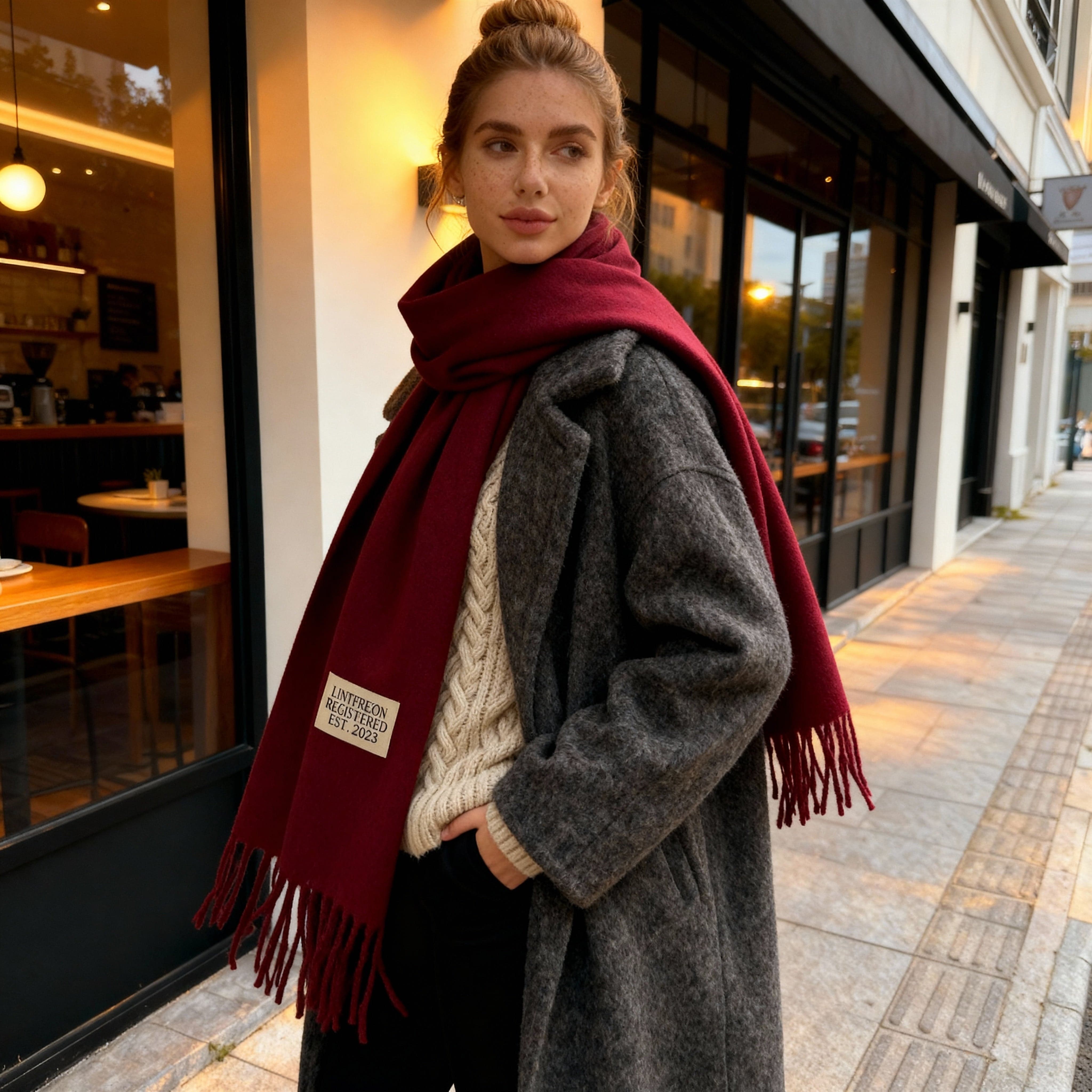 Pavoco Schals & Tücher Eleganter Wendeschal für Damen aus Kaschmir warm wendbar vielseitig