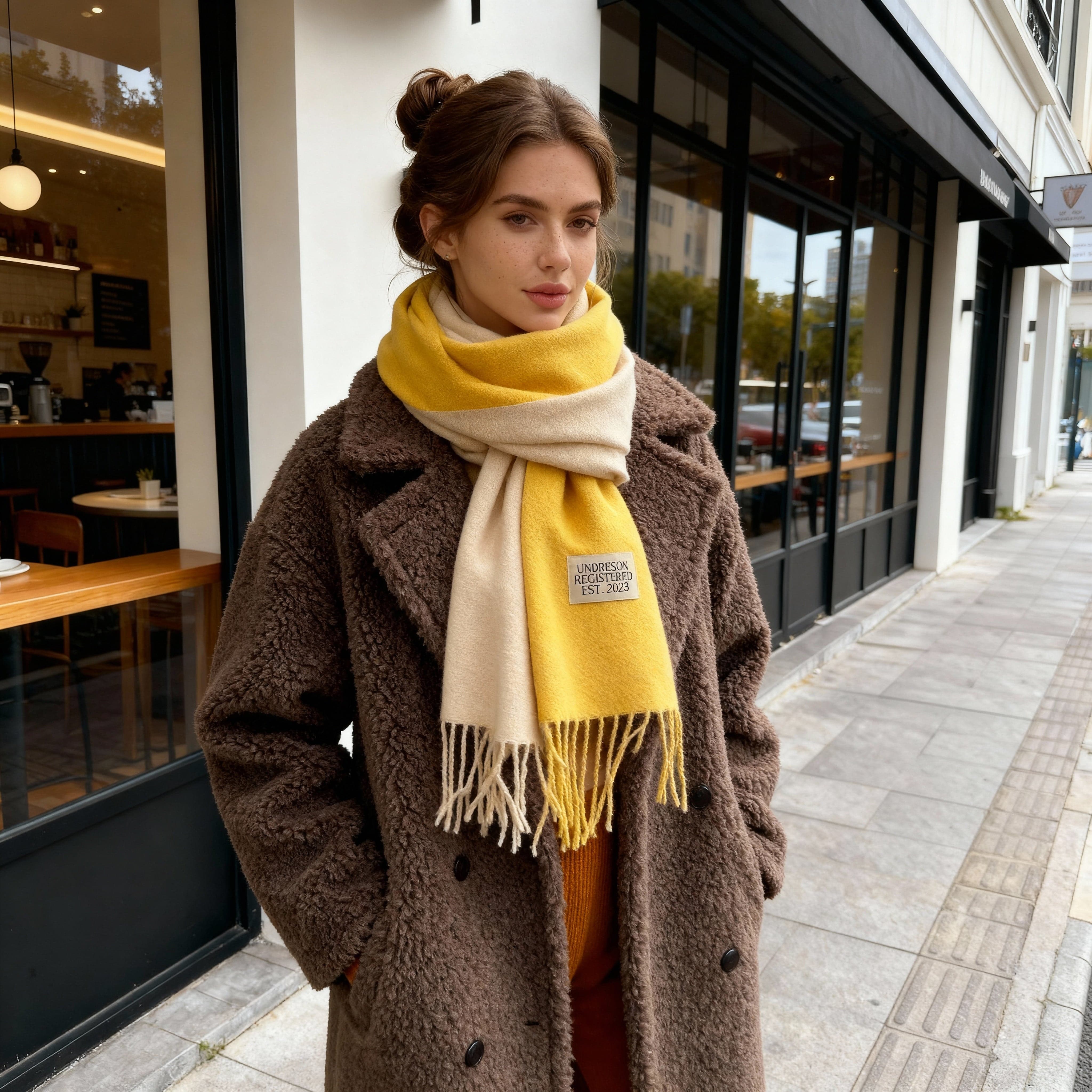 Pavoco Schals & Tücher Eleganter Wendeschal für Damen aus Kaschmir warm wendbar vielseitig