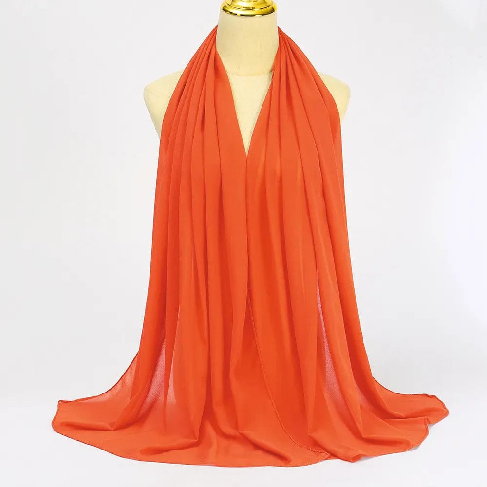 Pavoco Schals & Tücher Orange Eleganter Chiffon Schal für Damen atmungsaktiv vielseitig ganzjährig