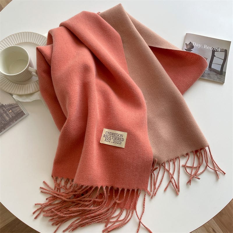 Pavoco Schals & Tücher Pink Luxuriöser Pashmina Schal für Damen doppelseitig mit Quasten elegant warm Winter