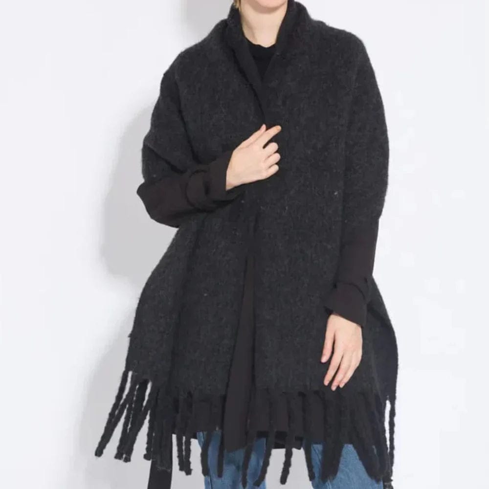 Pavoco Schals & Tücher Schwarz Weicher Kaschmirschal für Damen lang stilvoll warm Winter 240 cm