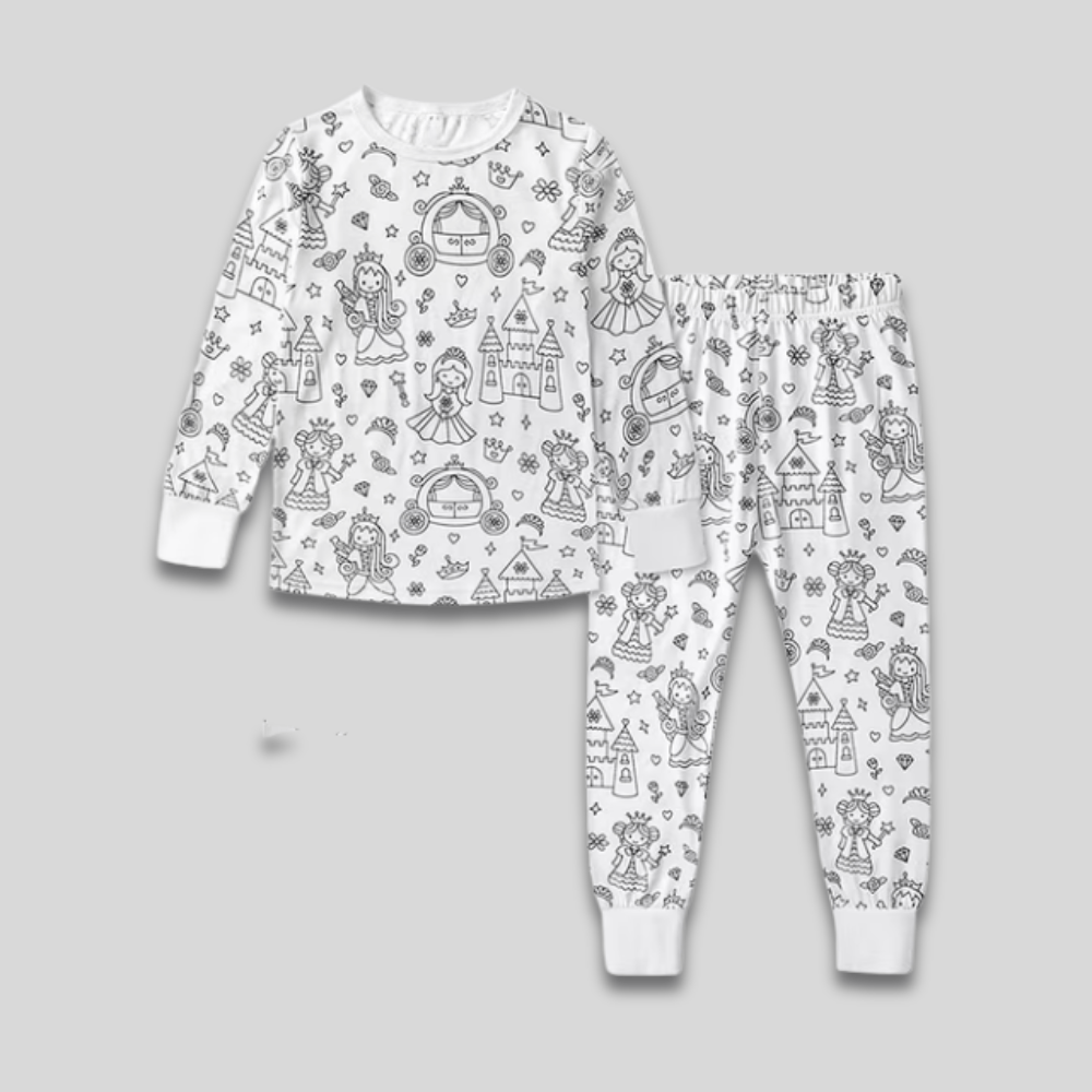 Pavoco Schlafanzüge Prinzessin / 3T Gemütliches Weihnachts-Pyjama-Set für Kinder langarm weich zweiteilig festlich