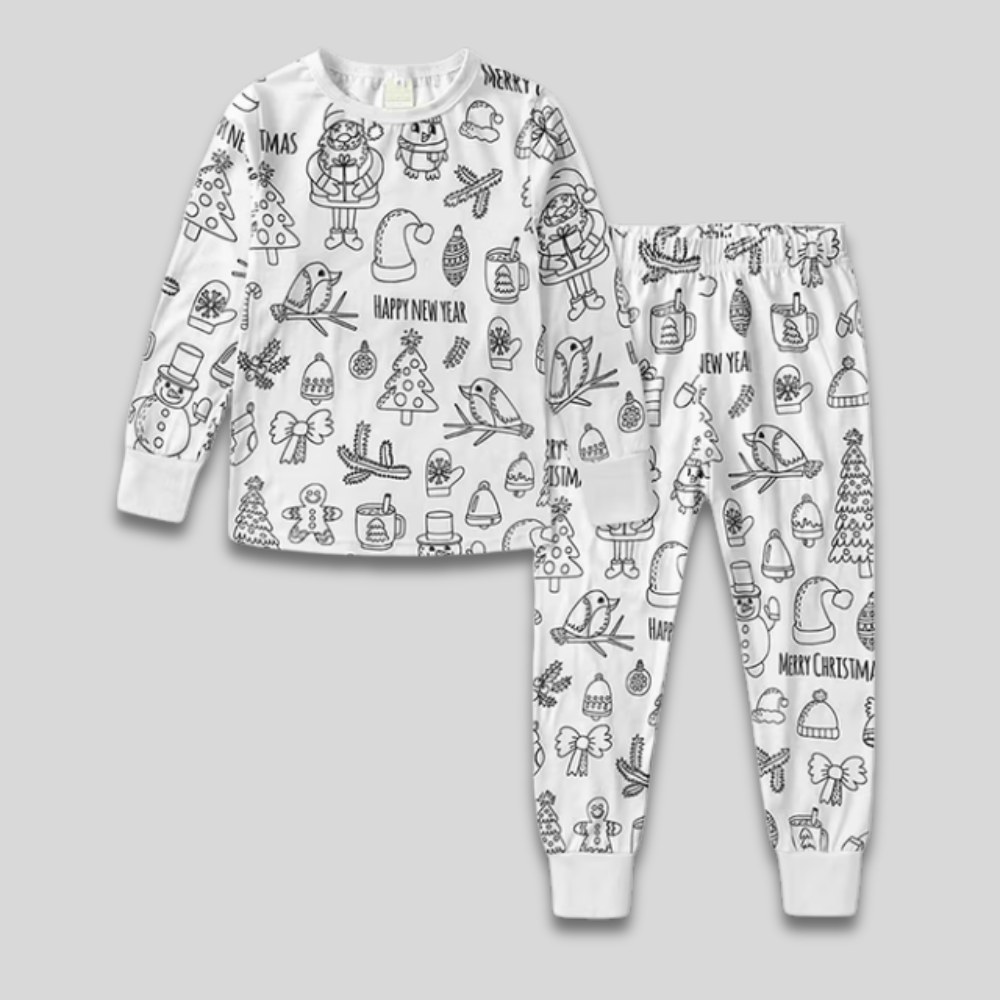 Pavoco Schlafanzüge Weihnachten A / 3T Gemütliches Weihnachts-Pyjama-Set für Kinder langarm weich zweiteilig festlich