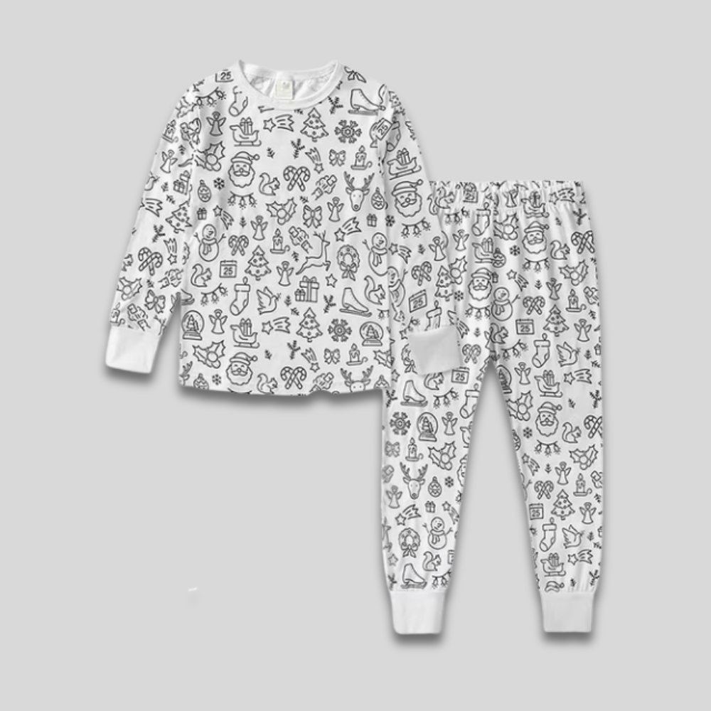 Pavoco Schlafanzüge Weihnachten B / 3T Gemütliches Weihnachts-Pyjama-Set für Kinder langarm weich zweiteilig festlich
