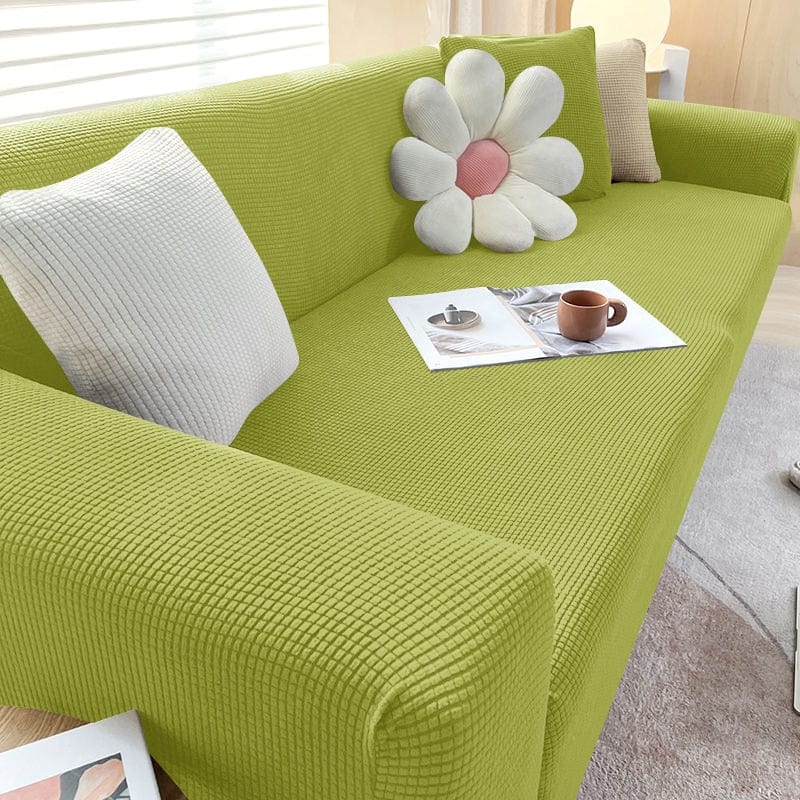 Pavoco Sofabezüge 1-Sitzer (90-140cm) / Grasgrün Stilvoller Stretch Sofabezug für Unisex rutschfest pflegeleicht elastisch