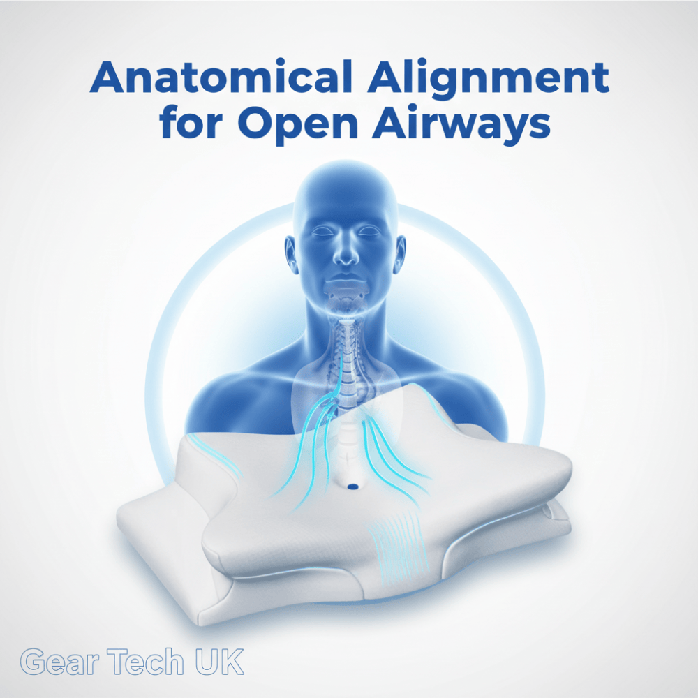 Pavoco Spezialkissen Default Ergonomisches Nackenkissen für Erwachsene aus Memory-Schaum atmungsaktiv gegen Schnarchen