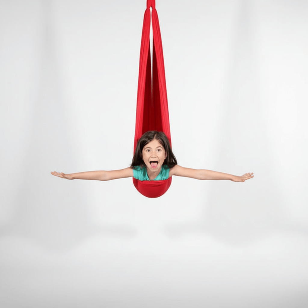 Pavoco Spielzeug & Spiele Rot Sichere Therapieschaukel für Kinder sensorisch robust grau drinnen draußen