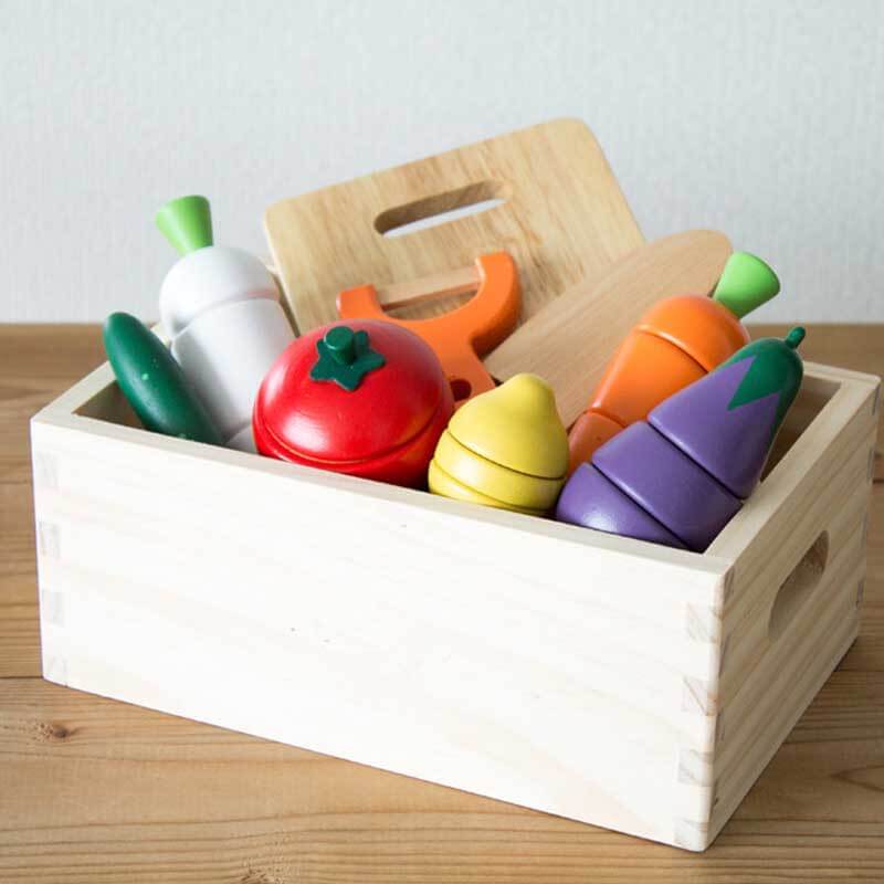 Pavoco Spielzeugessen Default Farbenfrohes Obstschneiden Spielset für Kinder aus Holz kreativ sicher mit Magneten