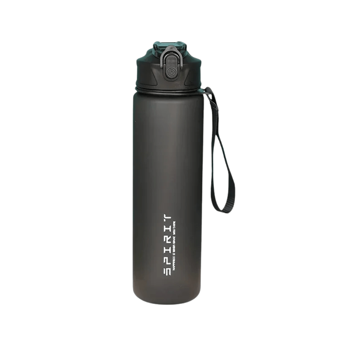 Pavoco Sportwasserflaschen Schwarz Rio | Auslaufsichere Sportflasche für Outdoor leicht