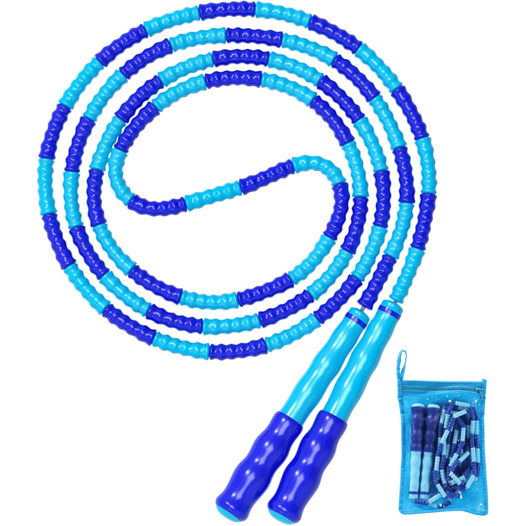 Pavoco Springseile Blau Verstellbares Springseil für Unisex Fitness leicht tragbar Cardio flexibel