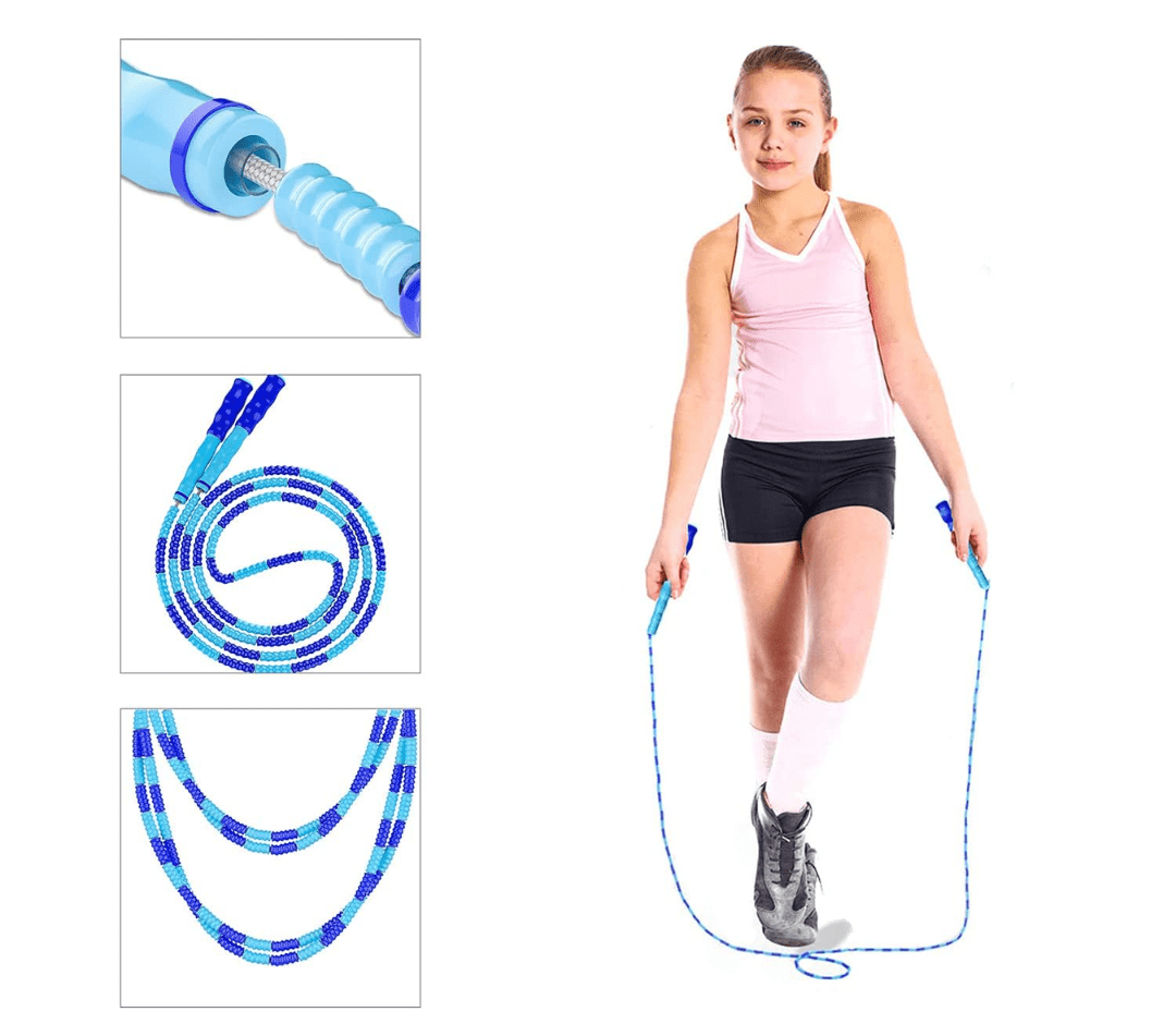 Pavoco Springseile Verstellbares Springseil für Unisex Fitness leicht tragbar Cardio flexibel