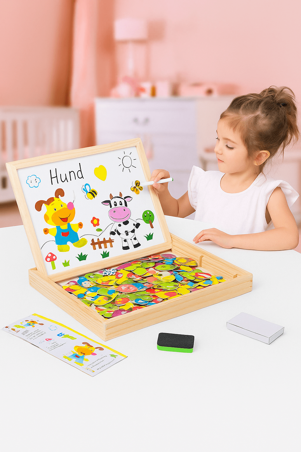 Pavoco Staffeleien Zoo | vielseitige 2-in-1 Zeichentafel für Kinder robust