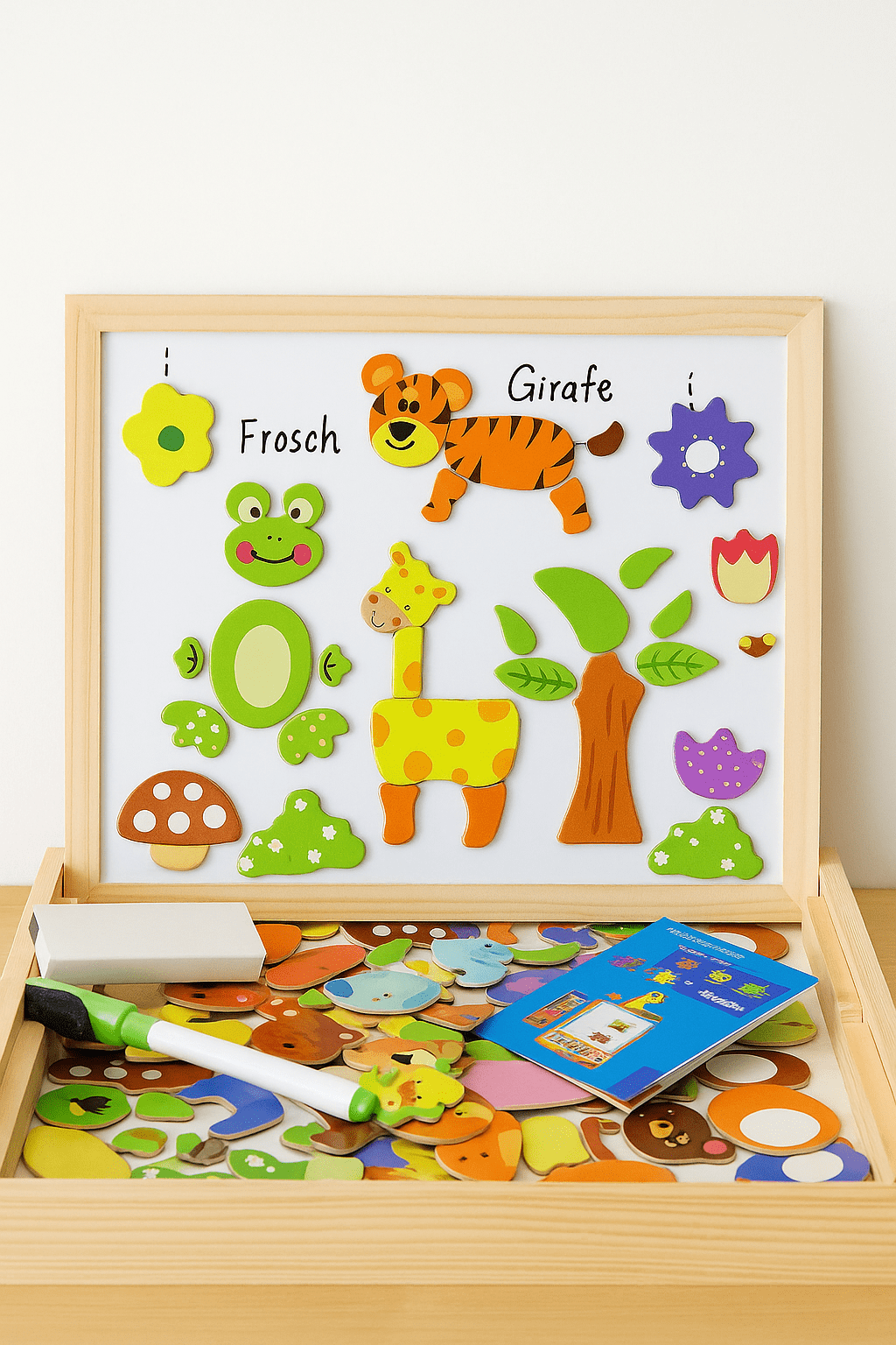 Pavoco Staffeleien Zoo | vielseitige 2-in-1 Zeichentafel für Kinder robust