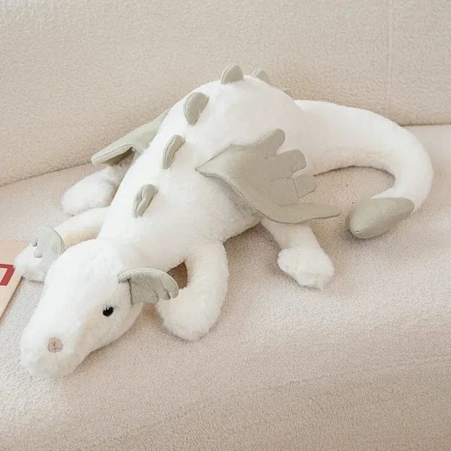 Pavoco Stofftiere & Plüschspielzeug 30cm / Weiß Flauschiger Drache Kuscheltier für Kinder weich kreativ fantasievoll Spielzeug