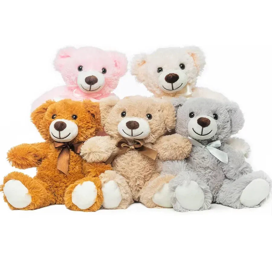 Pavoco Stofftiere & Plüschspielzeug 5 Stück Mehrfarbig2 / 35cm Weiche Kuscheltiere für Kinder 5er Set aus Plüsch ideal zum Spielen und Kuscheln