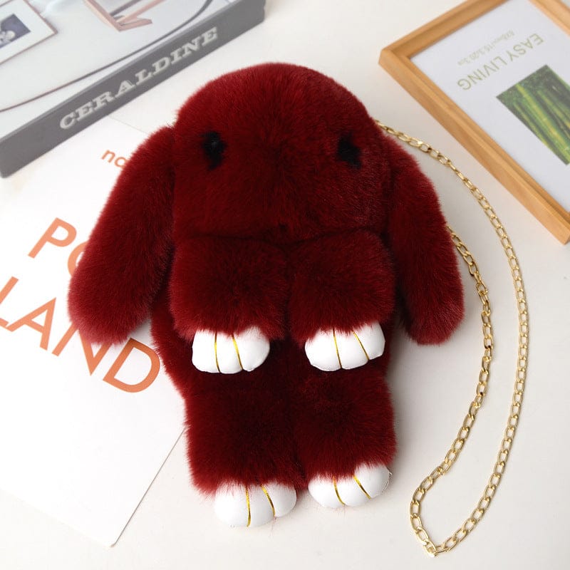 Pavoco Stofftiere & Plüschspielzeug Burgunder Weiche Kindertasche für Kinder Plüsch Kaninchen niedlich vielseitig