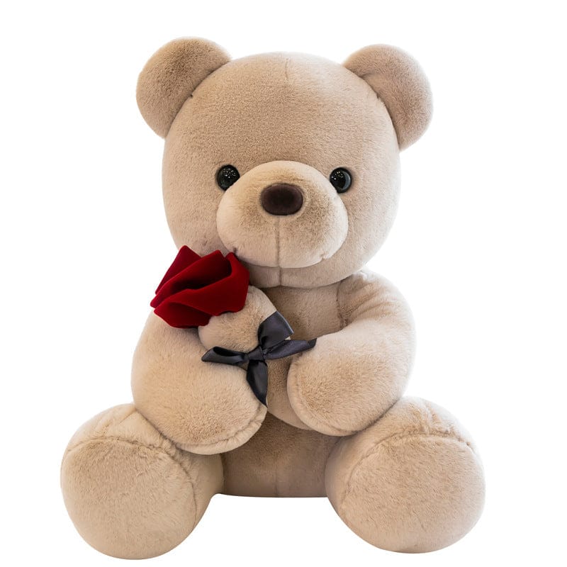 Pavoco Stofftiere & Plüschspielzeug Default Flauschiger Teddybär für Kinder mit Rose kuschelig nachhaltig ideal zum Spielen
