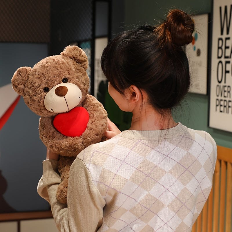 Pavoco Stofftiere & Plüschspielzeug Kuscheliger Plüschbär für Unisex mit Herz weich ideales Geschenk Valentinstag